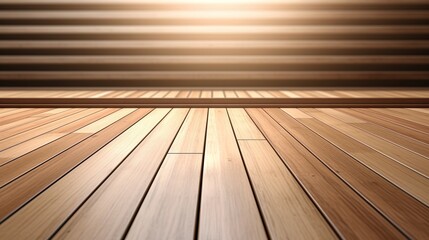 Background showcasing a plank floor with a diagonal deck in a perspective