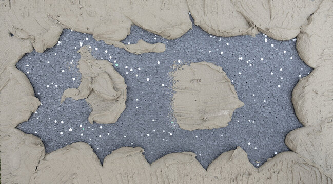 Verkleben der D&auml;mmplatte &uuml;ber Wulst- / Punkt-Methode