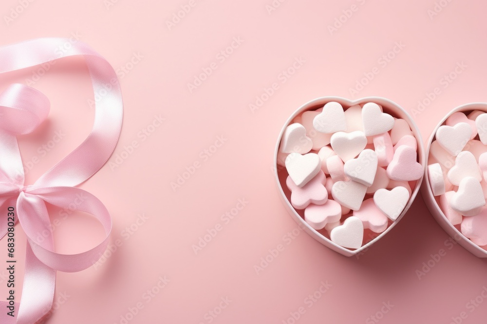 Poster pills in the shape of a heart. background with selective focus and copy space