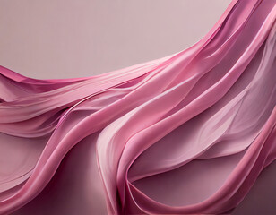 Obraz premium pink silk long waves abstract background narrow. to the side for wallpaper