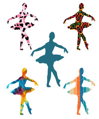 Ballet Dancer Silhouette Dancers Poses Silhouettes