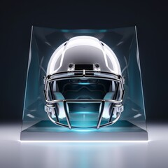 Fototapeta premium A 3D scenery featuring an American football helmet.