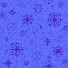 Christmas ice scribble seamless snowflakes pattern for wrapping paper and fabrics and linens and kids clothes print