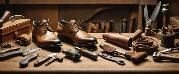 Cobbler's Crafting Corner: A Glimpse Into the Shoemaker's Artistry - Powered by Adobe