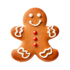 gingerbread man isolated on white, PNG