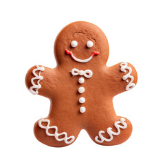 gingerbread man isolated on white, PNG