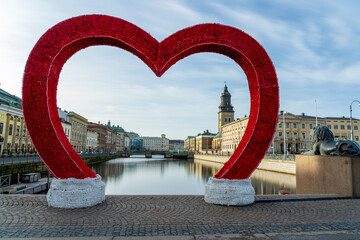 Gothenburg Famous Seen from city centre with Heart they have place every year for new year