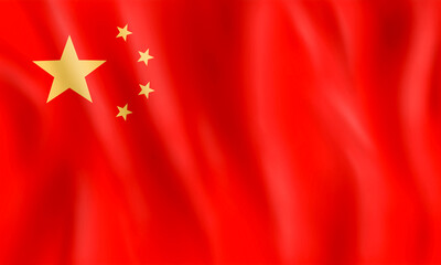 popular republic of china illustration flag.