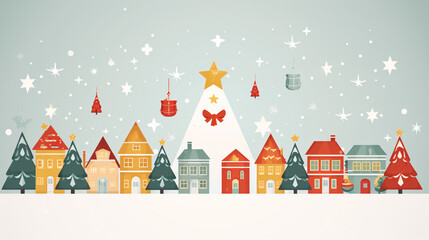 Obraz na płótnie Canvas Ready to use Christmas holiday minimalistic, simplistic postcard, with holiday feelings, in the holiday spirit.