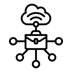 Distributed Work Models Icon