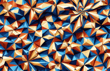 Seamless optical illusion geometric pattern design. Generative ai