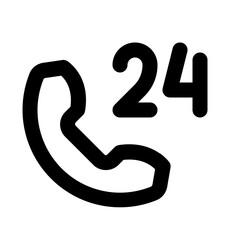 24 hours line icon
