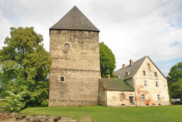 Fototapeta na wymiar Medieval Ducal Tower in Siedlęcin, Poland