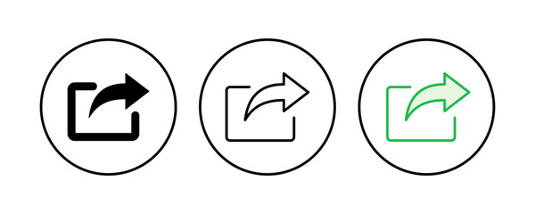 Share icon set. Sharing vector icon