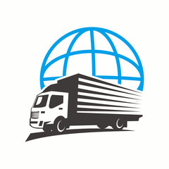 delivery truck logo , logistic logo