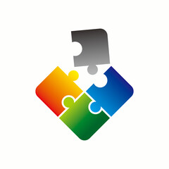 puzzle logo , idea logo vector