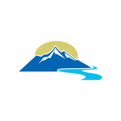 Fototapeta na wymiar mountain logo , peak logo vector