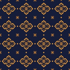 seamless pattern with ornament, floral pattern, Ikat Traditional ethnic fabric pattern, ceramic design, wallpaper design, carpet patterns 