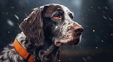Hunting Dog Upclose created with Generative AI Technology, ai, generative