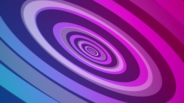 Vibrant colorful repeating circles pattern abstract background. This fun, cheerful pink and blue gradient animation is full HD and a seamless loop.