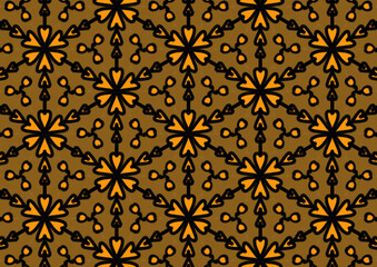 Ethnic pattern design,Seamless traditional background design,Gold And...