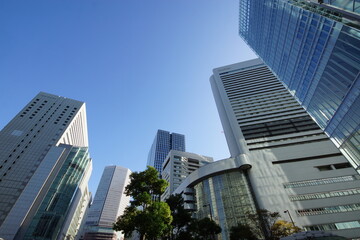 Fototapeta premium 高層ビル都市イメージ