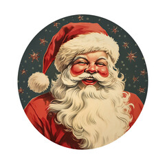 Joyful Happy Santa Claus Cartoon Sticker