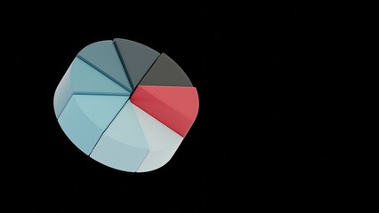 Obraz premium A Mock Up Of Pie Chart Graph For Financial Reports And Analyses