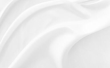 Fototapeta premium White gray satin texture that is white silver fabric silk background with beautiful soft blur pattern natural.