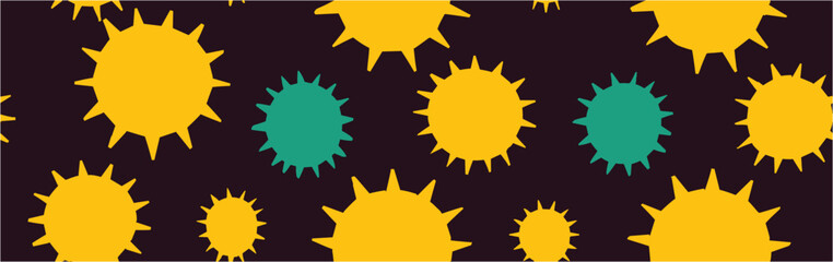 Covid 19 particle seamless pattern. Vector Illustration. For news about covid-19. EG.5. BA.2.86. Seamless pattern of blots.