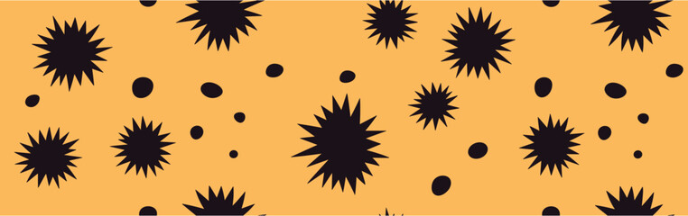 Seamless pattern, halftone, snowflakes. Blood ink blot halloween seamless pattern. Dangerous fungus.