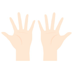 手のひらのイラスト