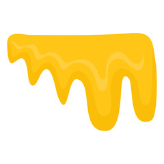 melting cheese drops set illustration with flat top for decoration Vector 