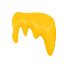 melting cheese drops set illustration with flat top for decoration Vector 