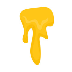 melting cheese drops set illustration with flat top for decoration Vector 