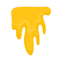 melting cheese drops set illustration with flat top for decoration Vector 