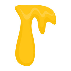 melting cheese drops set illustration with flat top for decoration Vector 