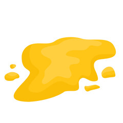 melting cheese drops set illustration with flat top for decoration Vector 