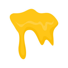 melting cheese drops set illustration with flat top for decoration Vector 