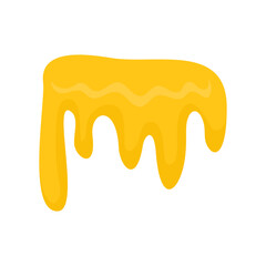 melting cheese drops set illustration with flat top for decoration Vector 