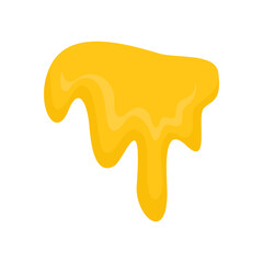 melting cheese drops set illustration with flat top for decoration Vector 