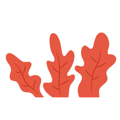 Obraz premium flat cute grass plant