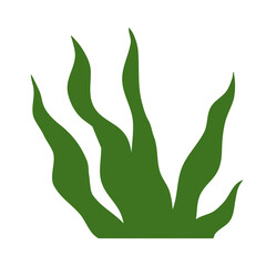 Green Leaf Grass Vector Flat 