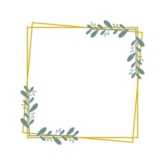 Abstract floral frame background vector