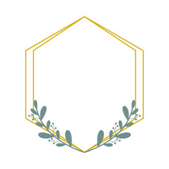 Abstract floral frame background vector