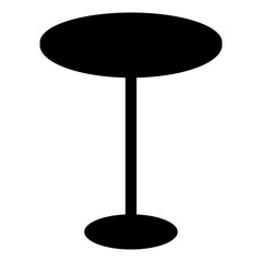 Black Table Vector Icon Illustration 