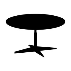 Black Table Vector Icon Illustration 