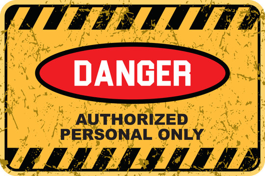 Danger, sign. Danger, sign and sticker vector