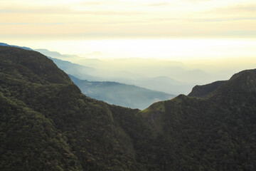 Obraz premium Panoramic View From Worlds End In Horton Plains National Park, Sri Lanka