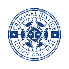 Law logo vector with judicial balance symbolic of justice